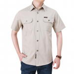 Suvised meeste puuvillased s&auml;rgid Suures suuruses T&ouml;&ouml;riistad L&uuml;hikeste varrukatega polos&auml;rk T-s&auml;rk Business Casual Lahti hingav, imab higi 2XL