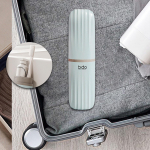 Toothbrush Toothpaste Travel Case Portable Easy to Carry Holder and Rinse Cup for Outdoor S valge