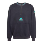 Adidas Equipment Seeria SS25 EQT Fliis HZ Moodne Mugav Mitmek&uuml;lgne Fliisist Poollukuga Pikkade Varrukate Dressipluus Meeste Dressipluus Must JP0357 M