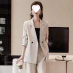 Naiste 2025 kevad/suvi bleiser - Elegantne jumalanna stiil professionaalseks ja vabaaja kandmiseks L punane