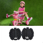 2 Kids Bike Pedals, Children's Pedal Repair Parts, Non-Slip Front Wheel for Toddlers roosa