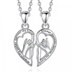 Best-selling fashion 925 silver classic love pendant suitable for lovers sisters personality female jewelry gifts two sets 45cm