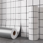 Marmorist plaatide imitatsiooniga tapeet, isekleepuv veekindel niiskuskindel vannitoaseina taustkaunistusega seinakleebis 40cm*3m