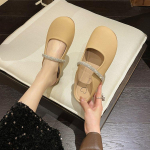 Baotou poolussussid naiste suvine v&auml;lisjalats suvine uus aukudega &otilde;&otilde;nes Muller pehme lame p&otilde;hjaga teemantkividega sandaalid rasedatele 35 beež