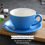 Keraamiline Cappuccino ja Latte Tasside Komplekt v&otilde;istluse logoga - 220ml 220ml