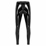 Meeste Kahepoolse Lukuga P&uuml;ksid M&auml;rja V&auml;limusega Patendinahast Skinny Fit Klubi Riietus 3XL must