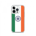 Coque iPhone &ndash; Drapeau Inde &ndash; iPhone 14 Pro &ndash; Supp &ndash; Mitmev&auml;rviline &ndash; TPU l&auml;bipaistev