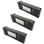 LiPo aku 3,7 V 500 mAh drooni jaoks | &Uuml;hildub E58 S168 JY019-ga | Stabiilne energiatoide | 3 tk pakis | Must must