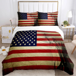 USA UK Riigilipu Digitaalne Pol&uuml;ester Tekikott Voodipesukomplektid Pehme Tekikott ja Padjap&uuml;&uuml;rid Teismelistele &Uuml;hekohaline/Kahekohaline/Queen/King US Twin(172x218cm)