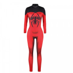 Naiste Mood Halloweeni Pikkade Varrukatega 3D Digitaalprint Salendav Jumpsuit M punane