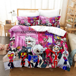 3D Prinditud Hazbin Hoteli Voodipesukomplekt &Uuml;hekohaline Kaksik T&auml;issuuruses Kuninganna Kuningas Suuruses Voodikomplekt T&auml;iskasvanud Laps Magamistuba Tekikotikomplektid US Full(200x230cm)