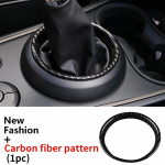 Car Gear lever panel ring cover For MINI ONE COOPERS JCW Clubman F54 F55 F56 F57 F60 Countryman Interior decoration Accessories Plaid (F)