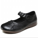 Ema mugavad s&uuml;gis-suvised mustad nahkkingad naistele, madalad kingad, oksfordid, mokassiinid, baleriinad, naiste madalad kingad 9