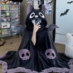 Kawaii multikas nahkhiir Y2k pl&uuml;&uuml;sist pidžaama anime keep &ouml;&ouml;riided kost&uuml;&uuml;m Halloweeni keep t&auml;iskasvanutele talvine pidžaama naistele tekk cape One Size
