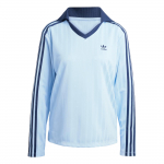 Adidas Originals Adicolor Vabaaja Mugav Mitmek&uuml;lgne Moodne V-kaelusega Pikkade Varrukatega Polo S&auml;rk Naiste Topp Taevasinine JD2604 S