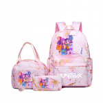 3 tk/kompl KPop Deemonik&uuml;ttide T&uuml;drukute Koolikott L&otilde;unakott Pinal &Otilde;pilase Multifilm Seljakott Bento Kotike Pliiatsikotid Koolitarbed Kingitus