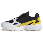 Adidas Originals Falcon V&otilde;rkmaterjalist S&uuml;nteetiline Nahk Mitmek&uuml;lgsed Mugavad Hingavad Madalad Vabaajajalatsid Naiste toss Must Kollane Valge EG6708 44