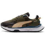 Puma Wild Rider Kangast kihiline nahast flanellruuduline spordi madala s&auml;&auml;rega elustiilijalan&otilde;ud Unisex tossud Viinamarjalehe roheline 384186-02 37