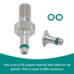 &Otilde;hupumpamise adapter - Fox #803-01-826-Rezi otsa kloon Fox X2/DHX2 2021-2025 jaoks