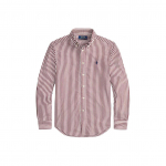 Polo Ralph Lauren Vabaajus&auml;rk FW25 Triibuline krae Nupp V&auml;ike poni tikand Pikkade varrukatega Laste s&auml;rgid 323979319-002 L