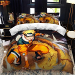 naruto tekikate padjap&uuml;&uuml;r anime voodipesukomplekt teismelistele t&uuml;drukutele moodne kaheinimesevoodi queen size magamistoa kaunistus kingitused 175x220cm