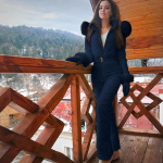 Naiste mood vabaaja paks kuuma lumelaua suusakost&uuml;&uuml;m v&auml;litingimustes lukuga suusakost&uuml;&uuml;m M sinine