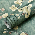 1 rull 3D lilleline tape Vintage isekleepuv eemaldatav roosa ja kuldne lillemuster magamistoa ja elutoa kaunistamiseks 53x300cm gray
