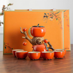 Hiina Kung Fu tee tee kinkekarbi komplekt Keraamiline teekann leibkonna hurma teetass Kerge luksuslik ja kvaliteetne kingitus teekeetja Over Eight-piece Set