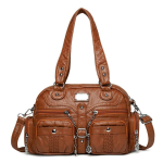 2025 Uus Naiste K&auml;ekott Vabaaja T&ouml;&ouml;le K&auml;imiseks Mitme Taskuga &Uuml;he &Otilde;la Keskealise Ema Kott Pehme Nahast Mitmek&uuml;lgne Crossbody Kott 32cm&times;12cm&times;20cm kollane
