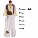 Lummav Meeste T&auml;iskasvanute Prints Aladdini Cosplay Kost&uuml;&uuml;m Komplekt Elegantse M&uuml;tsiga S