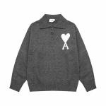 AMI S&uuml;gis ja Talv Uus Suur S&uuml;da Jacquard Villane Ami De Coeur Polo Kraega Kampsun Paarikampsun L