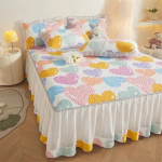 3 tk Hooajaline Universaalne Tepitud Voodiseelik L&auml;bipaistev T&uuml;llseelik Libisemiskindel Voodikate Paksendatud Madratsikaitse Voodipesu 120x200cm bed skirt