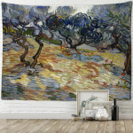 Riisip&otilde;llu saagikoristus &otilde;limaal Van Gogh seinavaip boheemlaslik esteetika tuba hipi taustakangas dekoor 95x70cm