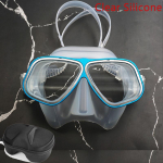 Sarnane Apollo sulamist raamiga vabasukeldumise prillid sukeldumise t&auml;isn&auml;omask m&auml;rgtoru komplekt Snorgeldamisvarustus &Uuml;limadala mahuga Vabasukeldumine selge sinine v&auml;rv