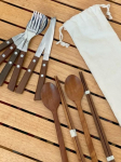 HAULSHOME t&auml;ielik s&ouml;&ouml;giriistade komplekt 2 inimesele Cutlery set for 2 + pouch included