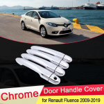for Renault Fluence 2009~ Luxuriou Chrome Door Handle Cover Catch Trim Set Car Cap Styling Accessories 2010 2011 2012 2013 Renault Fluence