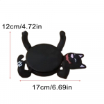 3D Prinditud Naljakas Alusass K&otilde;rge Temperatuur Mitte-Libisev Tassialus Korduvkasutatav Armas Loom Kass Tagumik Rannas&otilde;idualus Koomiks Lauaalus Laua Aksessuaar L must