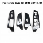 Honda Civic 8. p&otilde;lvkonna 2006-2011 tarvikud Auto uste k&auml;etugi akna t&otilde;stuki l&uuml;liti katte viimistlus Salongi auto stiilivormid 4 tk LHD