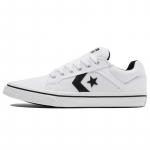 Converse El Distrito 2.0 Ox S&uuml;nteetilisest Nahast Mugavad Libisemiskindlad Kulumiskindlad Madalad Tossud Unisex Valge ja Must 35
