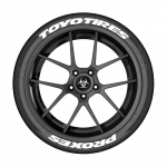 4 Sets For 4 Wheels Letters Tire Car Stickers Universal 3D Auto Motorcycle Water proof Decals Styling In-One-Piece Stickers valge