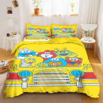 Sesame Street Tekikoti komplekt Tekk Voodipesu 3D Laste voodipesu komplekt 3-osaline 1 Tekikate Kuninglik suurus EU Single(135*200cm)3pcs