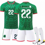 Teismelised Lapsed T&auml;iskasvanud Jalgpalli Komplektid Sporditreeningu S&auml;rgi Komplekt Sokkidega 2026 FIFA Maailmameistriv&otilde;istlused Mehhiko Koduv&auml;ljak #22 Lozano 16