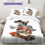 Son Goku mustriga voodipesu, Tekikomplekt Tekikate Padjap&uuml;&uuml;r Kodu S&uuml;nnip&auml;evakingitus (1 * tekikott + 2 * padjap&uuml;&uuml;ri, ilma s&uuml;damikuta) 135x200cm