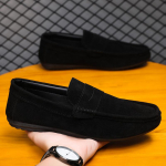 Luksusbr&auml;ndi Mood Suede Meeste Laisad Kingad Meeste Vabaajakingad Hingavad Mugavad Slip-on Meeste S&otilde;idukingad Meeste Loaferid Mokassiinid 39 must