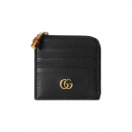 Gucci Bambus Topelt G Logo T&otilde;mblukuga Nahast Kaardihoidja Naiste Aksessuaarid Must 739497-AABXM-1000 Box(Basic Set+Box)