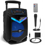 Pyle 400W Bluetooth traadita v&auml;liportatiivne helis&uuml;steem salvestuskaroke DJ-peo laetav raadio Pyle PPHP842B k&otilde;lar, laetav, kasutus, 3,1 kg must