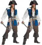 Meeste Kariibi mere piraadikapteni kost&uuml;&uuml;m Halloweeni Cosplay jaoks Medium