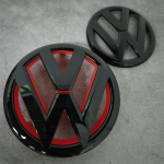 2025 Kuuma Volkswagen Golf MK6 2009-2012 Esiv&otilde;re Embleem 135mm & Tagaluugi Embleem 110mm 2tk Asendusauto Logo Auto Tarvik Front x Rear gray