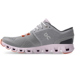 On Running Cloud X Alloy Grey Lily Pink Naiste 40.99041 36.5