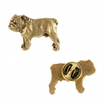 Bulldog, English Bulldog, British Bulldog I - Dog brooch in decorative box, elegant gold-plated pin, Art-Dog brand jacket pin